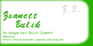 zsanett bulik business card